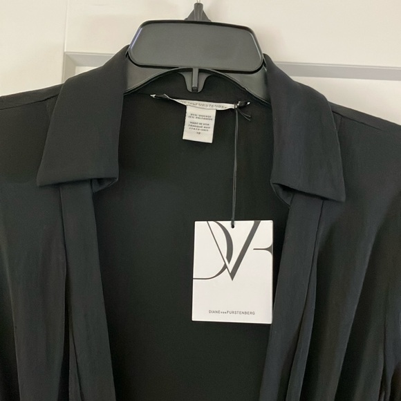 Diane Von Furstenberg Black Wrap Dress NWT - Picture 6 of 6